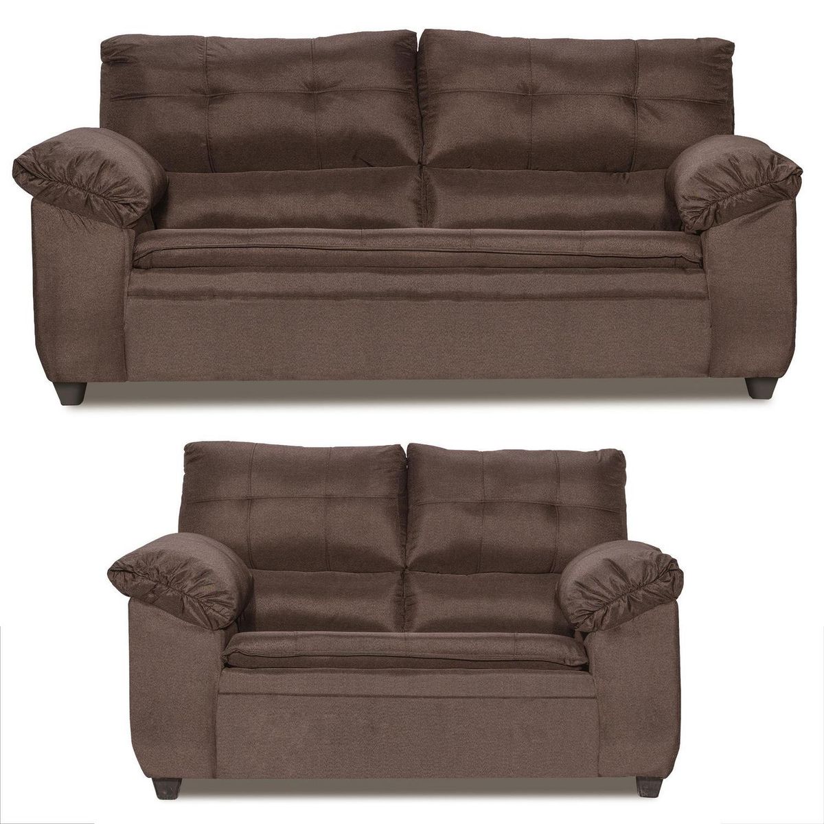 INTERMUEBLES - Living 3 cuerpos LIVERPOOL 215x97x85 cm Chocolate