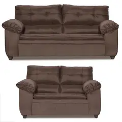 INNOVAMUEBLES - Living 3 cuerpos LIVERPOOL 215x97x85 cm Chocolate
