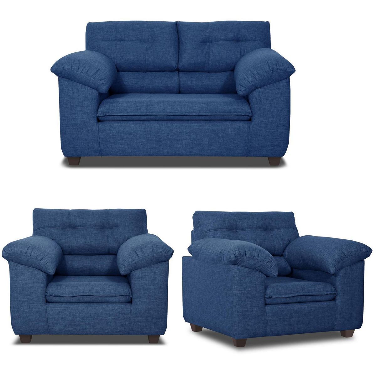 INTERMUEBLES - Living 4 cuerpos LIVERPOOL 154x97x85 cm Azul