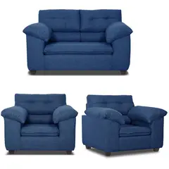 INNOVAMUEBLES - Living 4 cuerpos LIVERPOOL 154x97x85 cm Azul