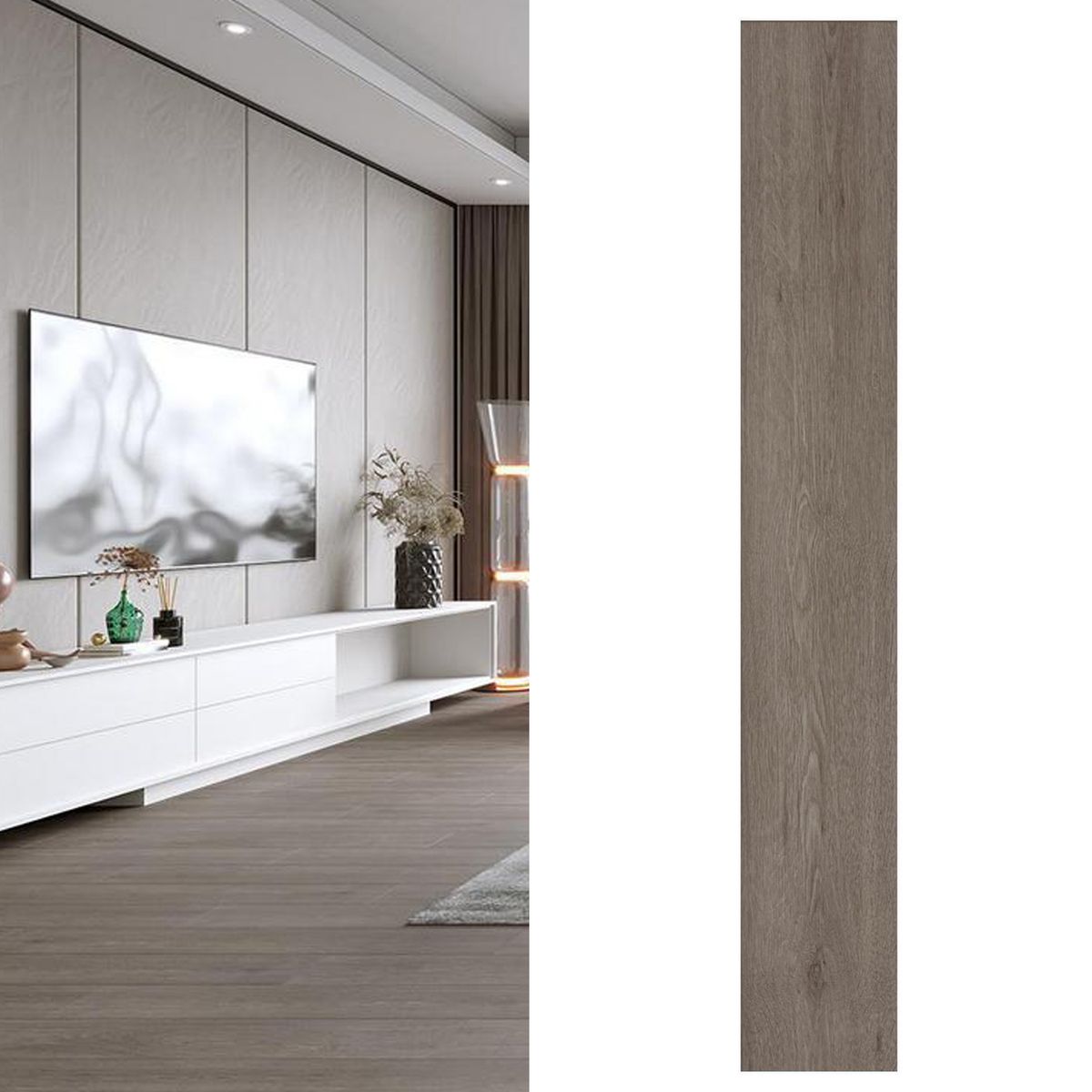 KLIPEN - Revestimiento para Suelo 5 mm 18x122 cm Sakai Café 2.2 m2