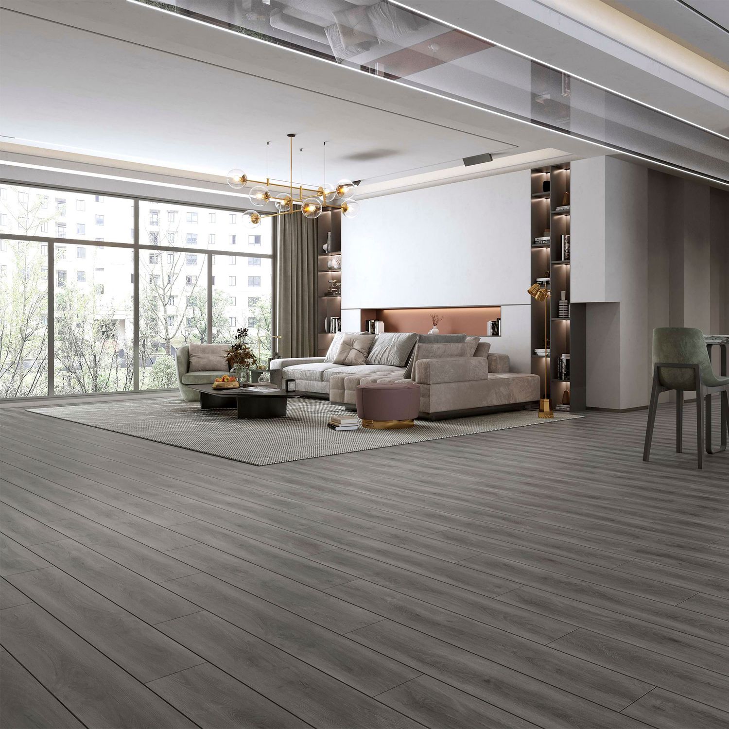 KLIPEN Piso Vinílico 5 mm 18x122 cm Sakai Greige 2.19 m2
