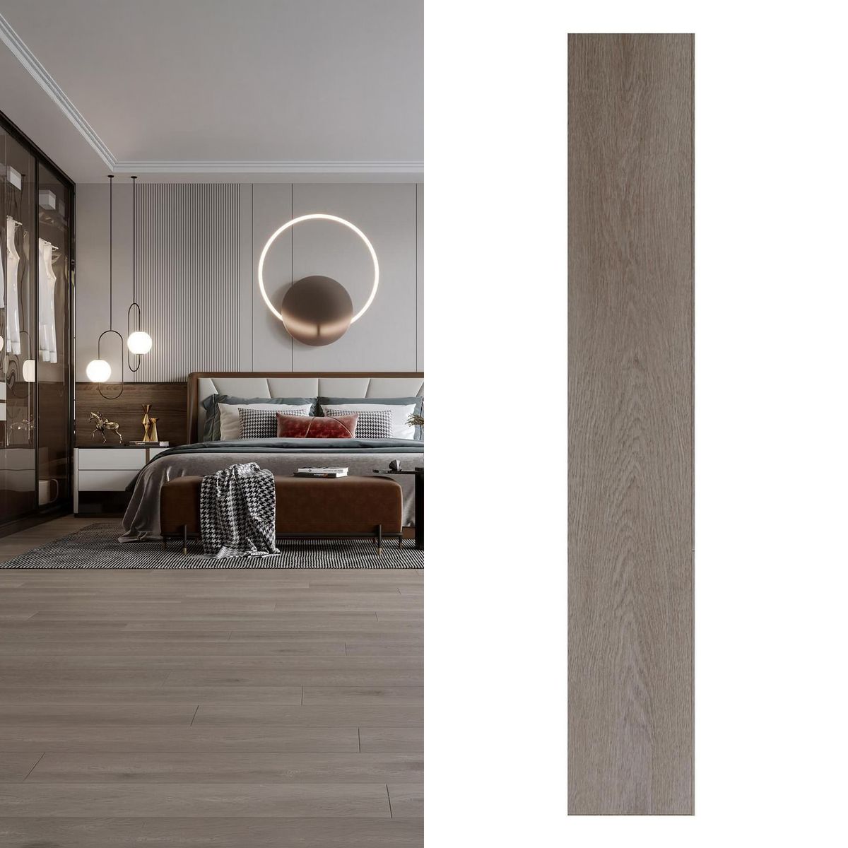 Piso Vinílico SPC 5mm 18X122 cm Sakai Natural 2.196M2, marca KLIPEN - Foto Principal