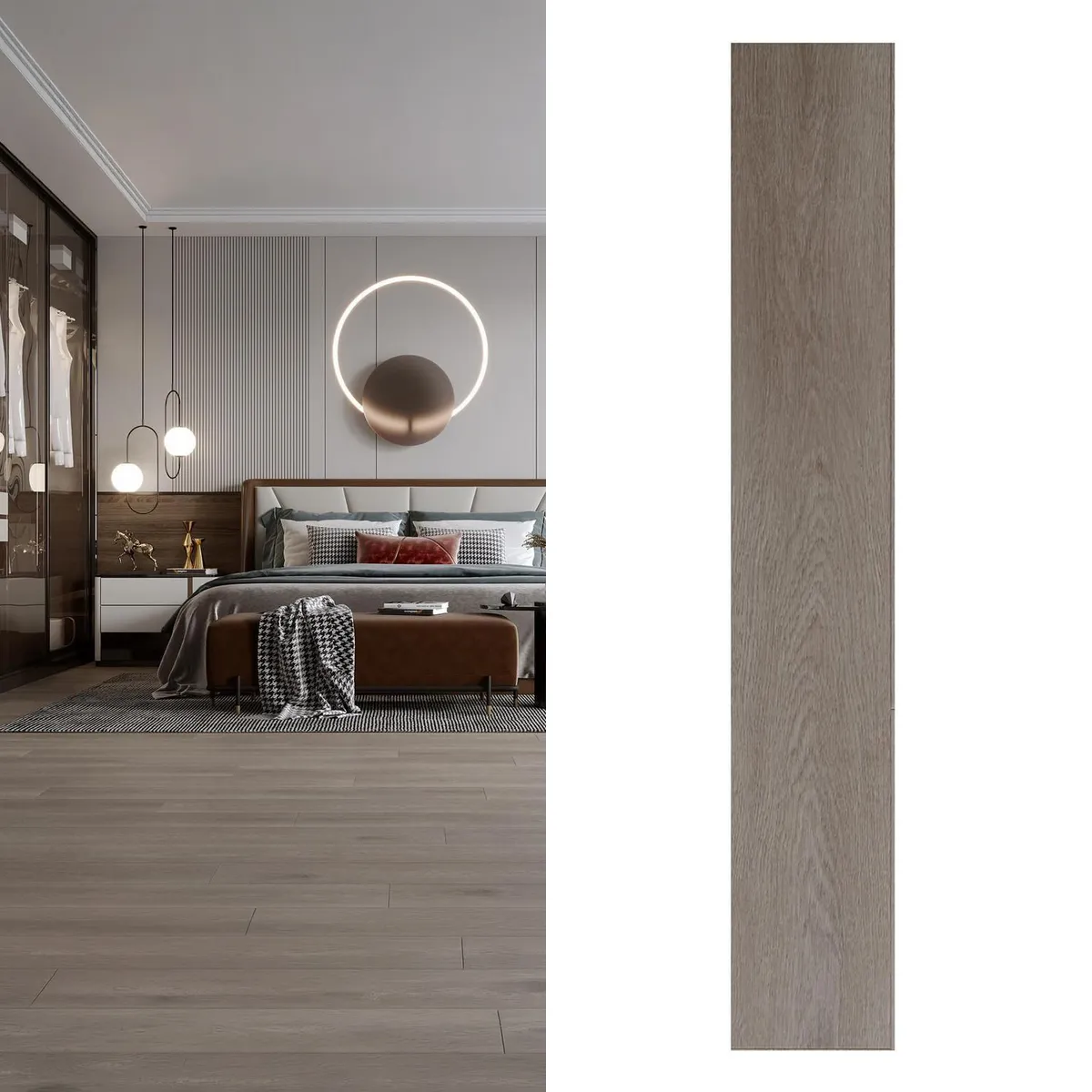 Piso Vinílico SPC 5mm 18X122 cm Sakai Natural 2.196M2, marca KLIPEN - Foto Principal