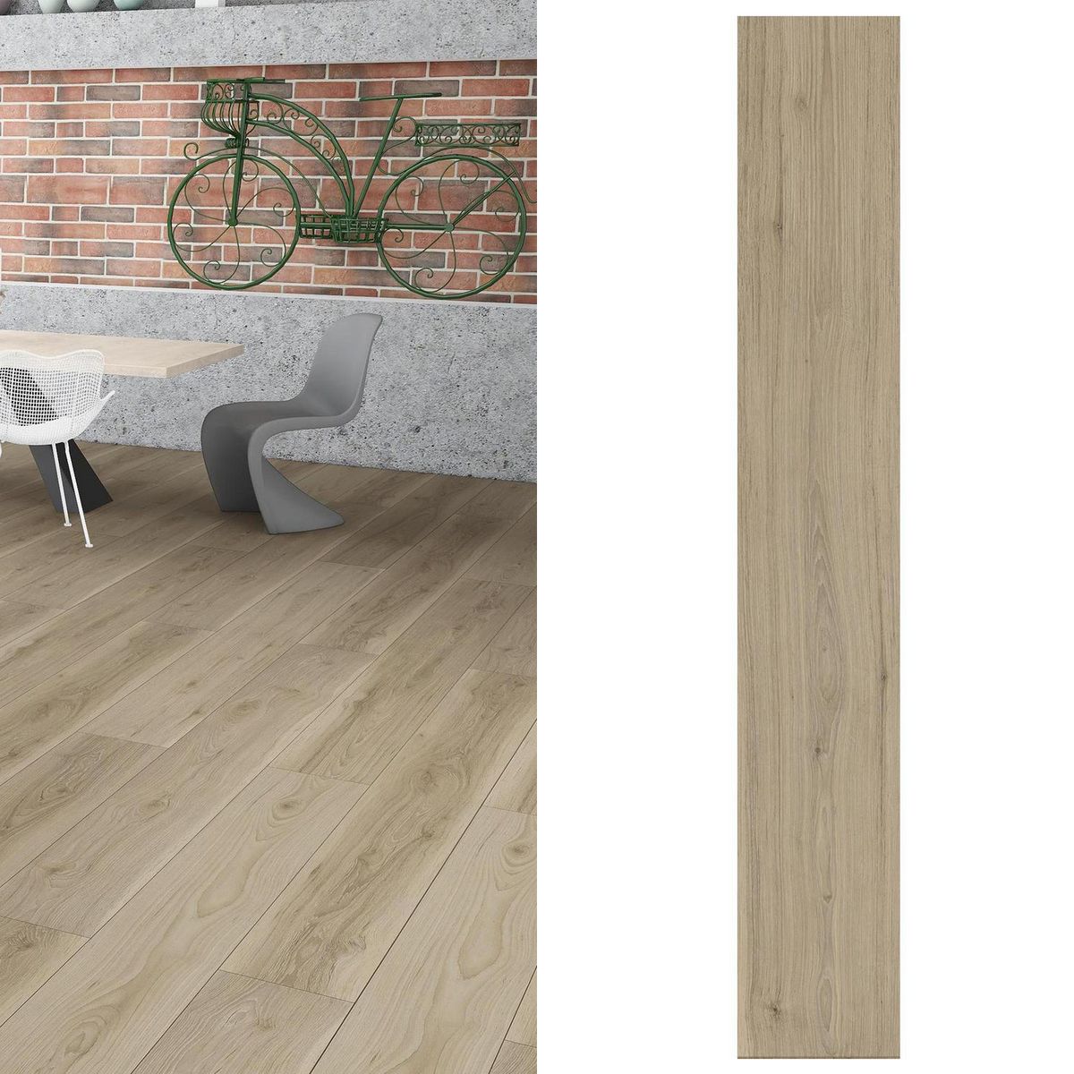 KLIPEN - Piso Flotante 8.3 mm Apolo Gris/Café Claro 1.9 m2