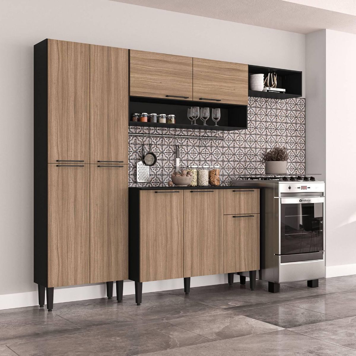 VEKKAHOME - Kit mueble de cocina madri rustic