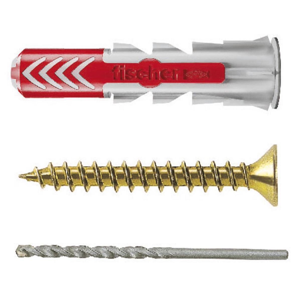 FISCHER - Tarugo Duopower 6mm + Tornillo 4.5x35mm + Broca de 6mm 12 unidades