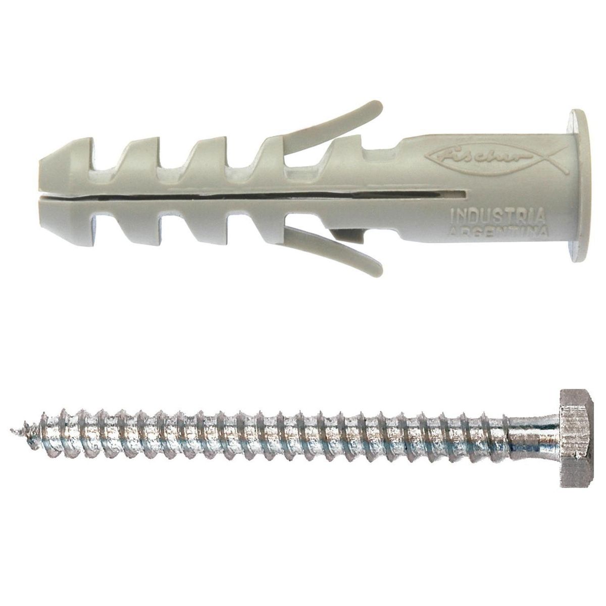 FISCHER - Tarugo Nylon SA12mm + Tirafondo 5/16x2-1/2 2 unidades