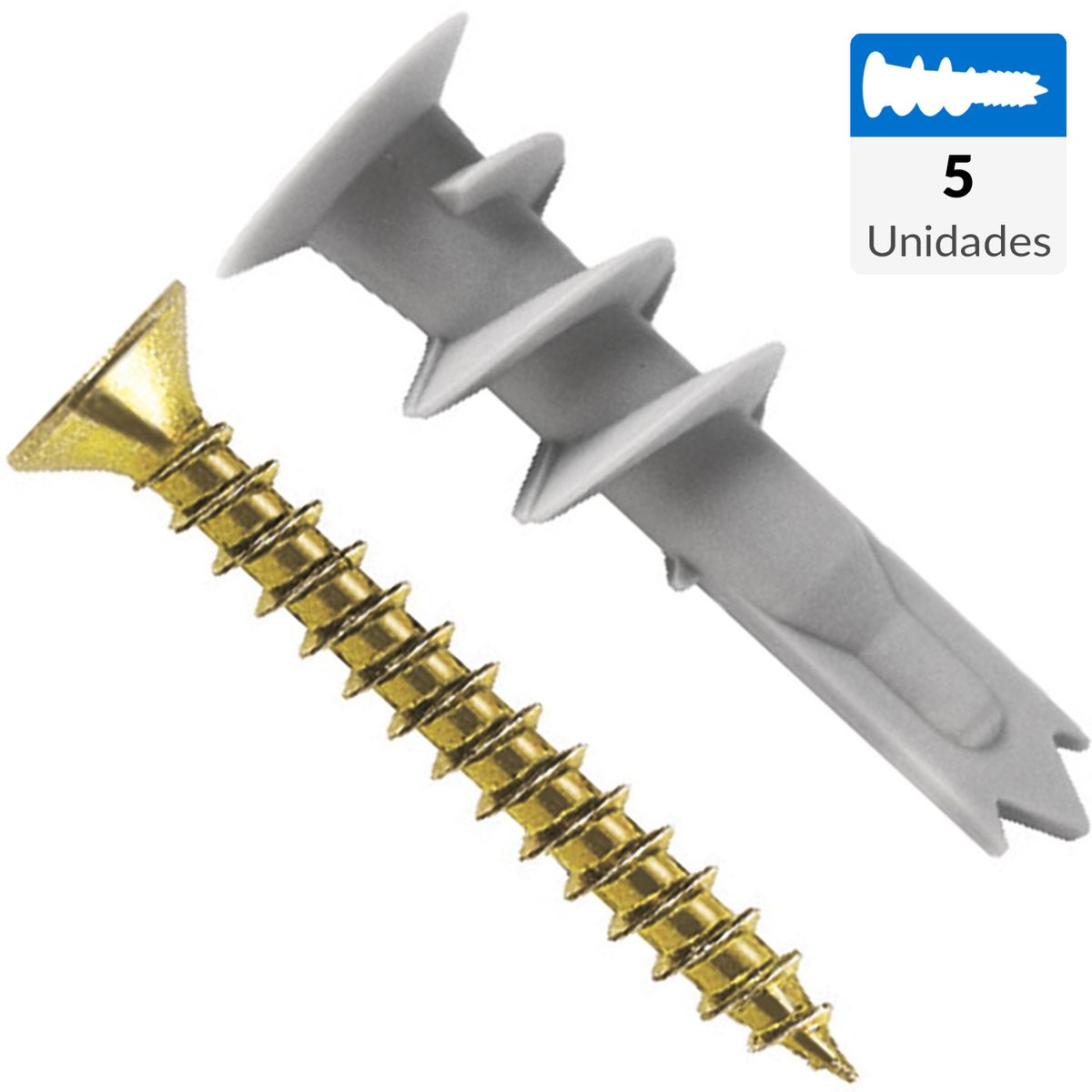 FISCHER - Tarugo GKA Autoperforante + 5 Tornillo 4x25mm 5 unidades