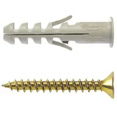FISCHER - Tarugo Nylon SA6mm + Tornillos 4.5x35mm 4 unidades