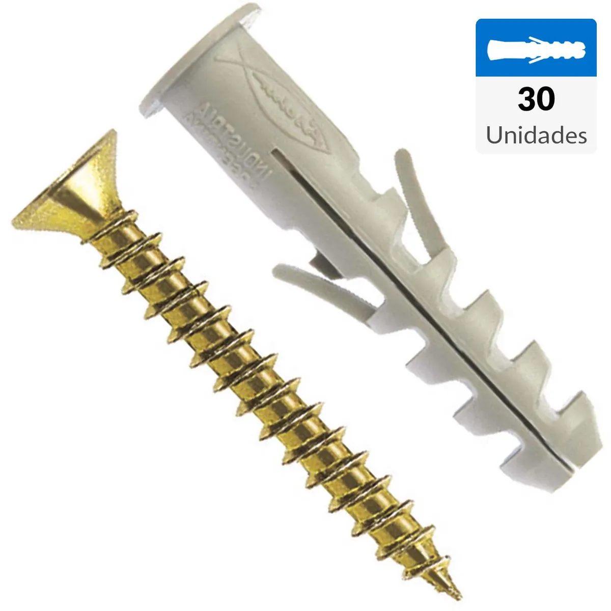 FISCHER - Tarugo Nylon SA8mm 30 unidades