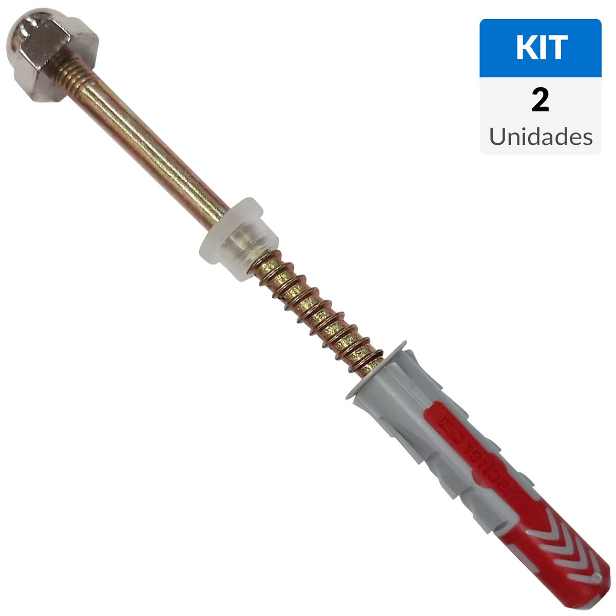 FISCHER - Kit Sanitarios con Tarugo Duopower 8mm + Tornillos 70mm 2 unidades