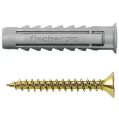 FISCHER - Tarugo Nylon SX6mm + Tornillos 4.5x35mm 30 unidades