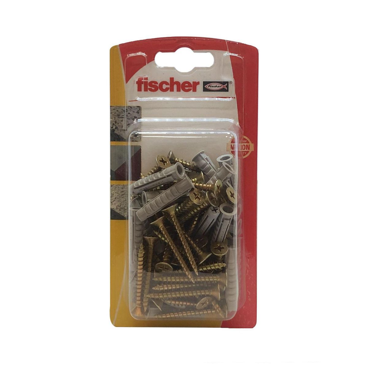 FISCHER - Tarugo Nylon SX6mm + Tornillos 4.5x35mm 30 unidades