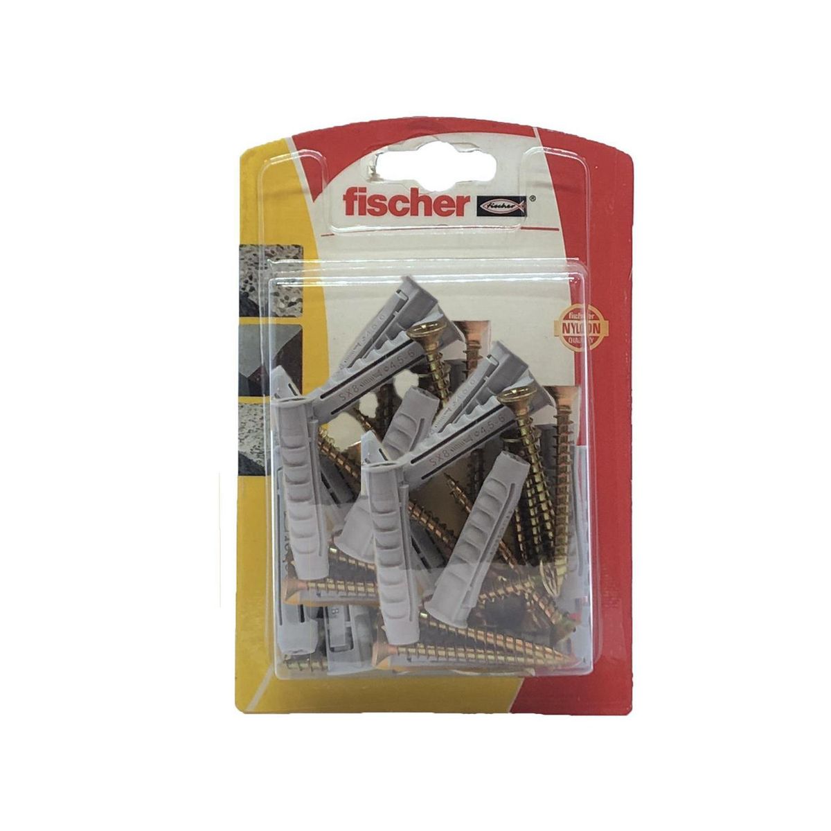 FISCHER - Tarugo Nylon SX8mm + Tornillos 5x45mm 25 unidades