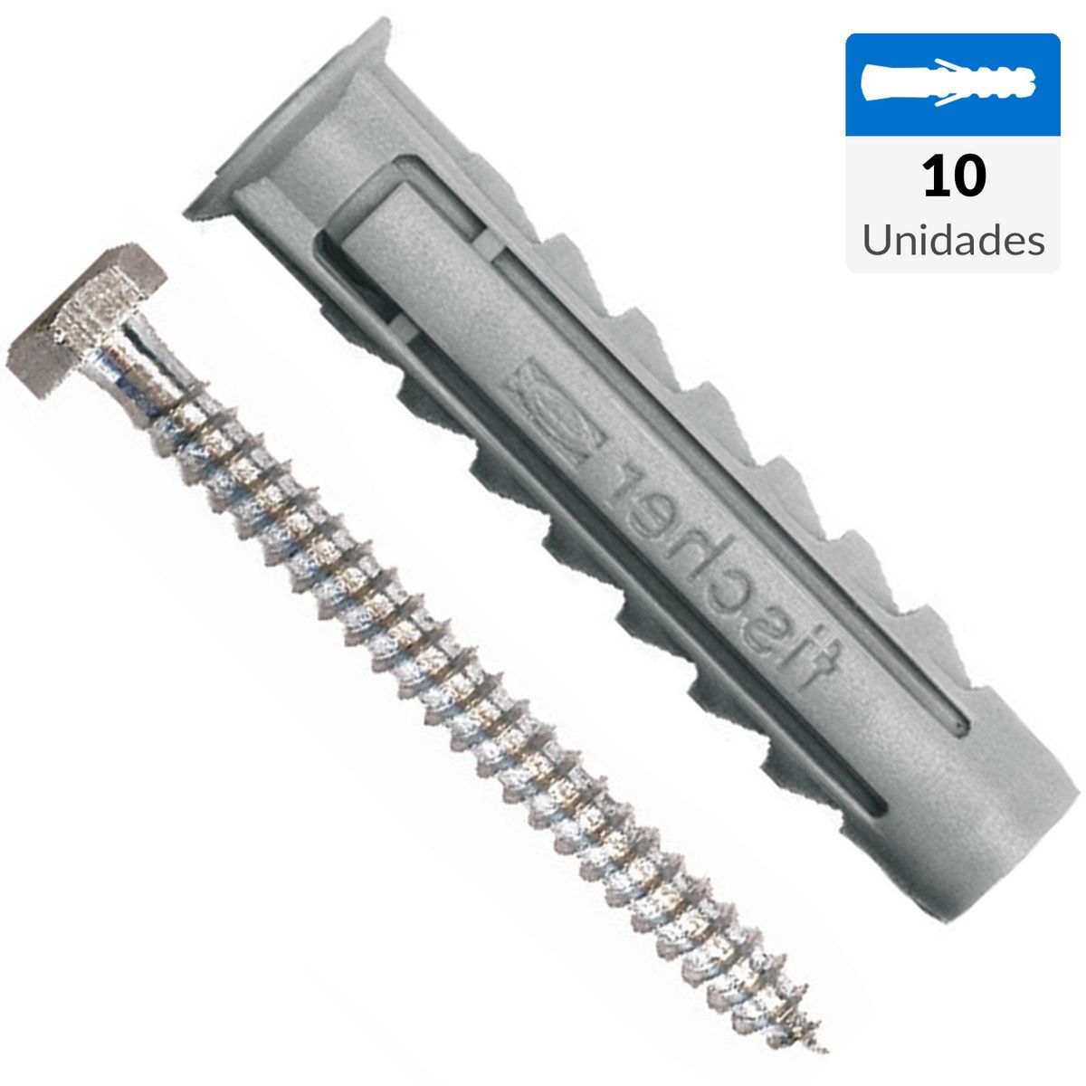 FISCHER - Tarugo Nylon SX10mm + Tornillo 6x60mm 10 unidades