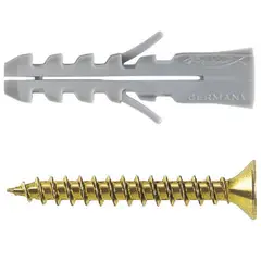 FISCHER - Tarugo Nylon S10mm + Tornillos 6x60mm 10 unidades