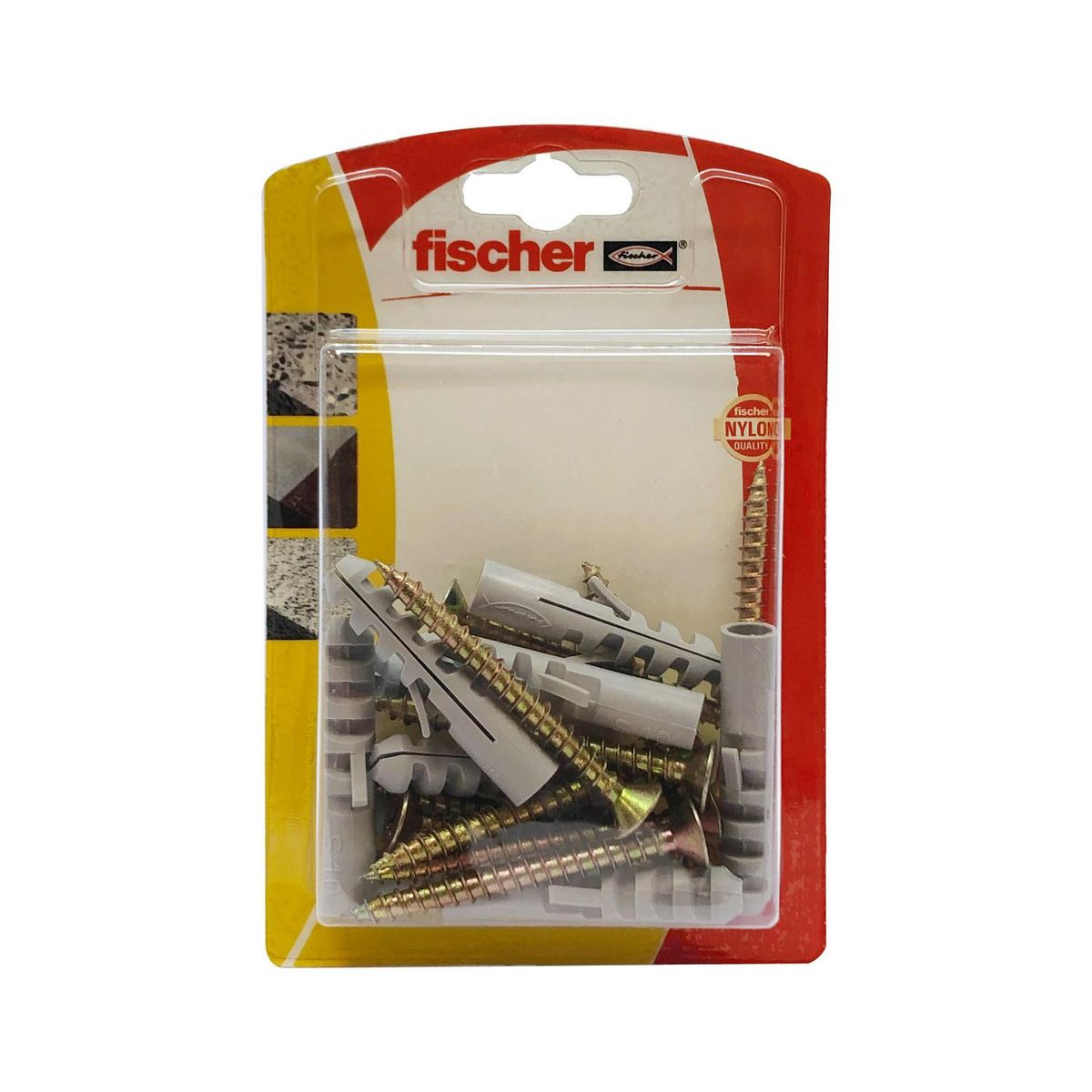 FISCHER - Tarugo Nylon S10mm + Tornillos 6x60mm 10 unidades