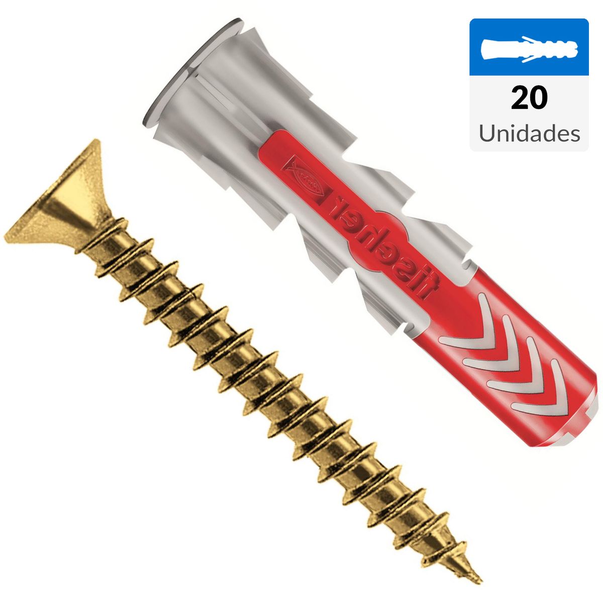 FISCHER - Tarugo DuoPower 10mm + Tornillo 6x60mm 20 unidades