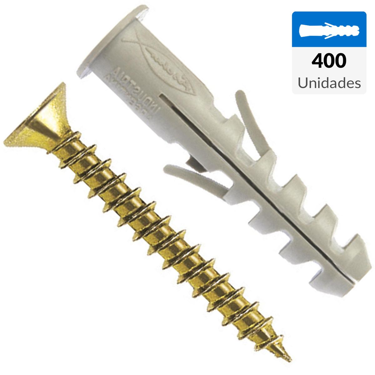 FISCHER - Tarugo Nylon SA6mm + Tornillo 4.5x35mm 400 unidades