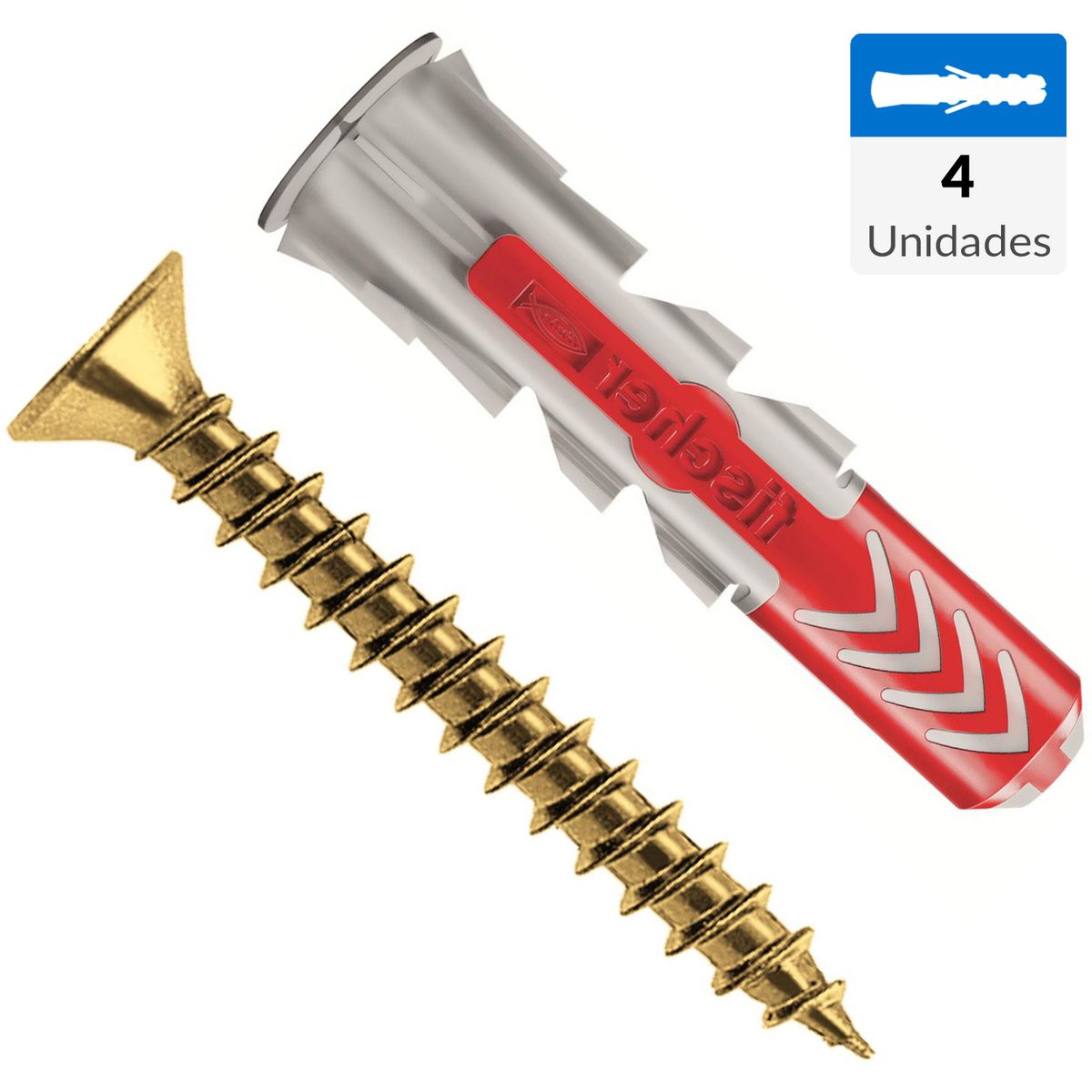 FISCHER - Tarugo Duopower 8mm + Tornillo 5x45mm 4 unidades