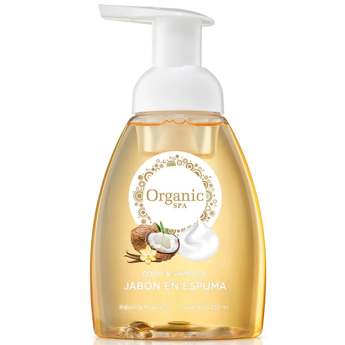 ORGANIC - Jabón espuma coco vainilla 250 ml