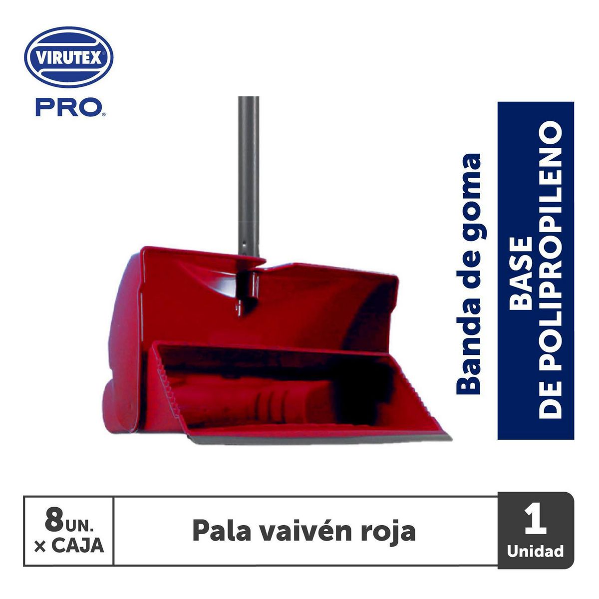 VIRUTEX - Pala Vaivén Virutex Roja con Banda para Recoger Fácil