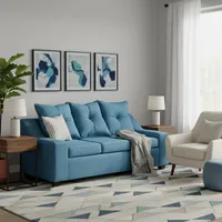 Sofá 3 cuerpos MSOVI3CT29 190x90x80 cm Azul