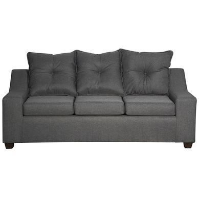 Sofa Viena 3 cuerpos Tela  gris oscuro