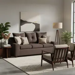 MASEL - Sofá 3 cuerpos MSOVI3CT70 190x90x80 cm Café