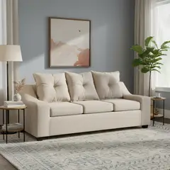 MASEL - Sofá 3 cuerpos MSOVI3CT72 190x90x80 cm Beige