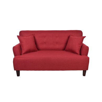 Sofa York  2 cuerpos tela Burdeo