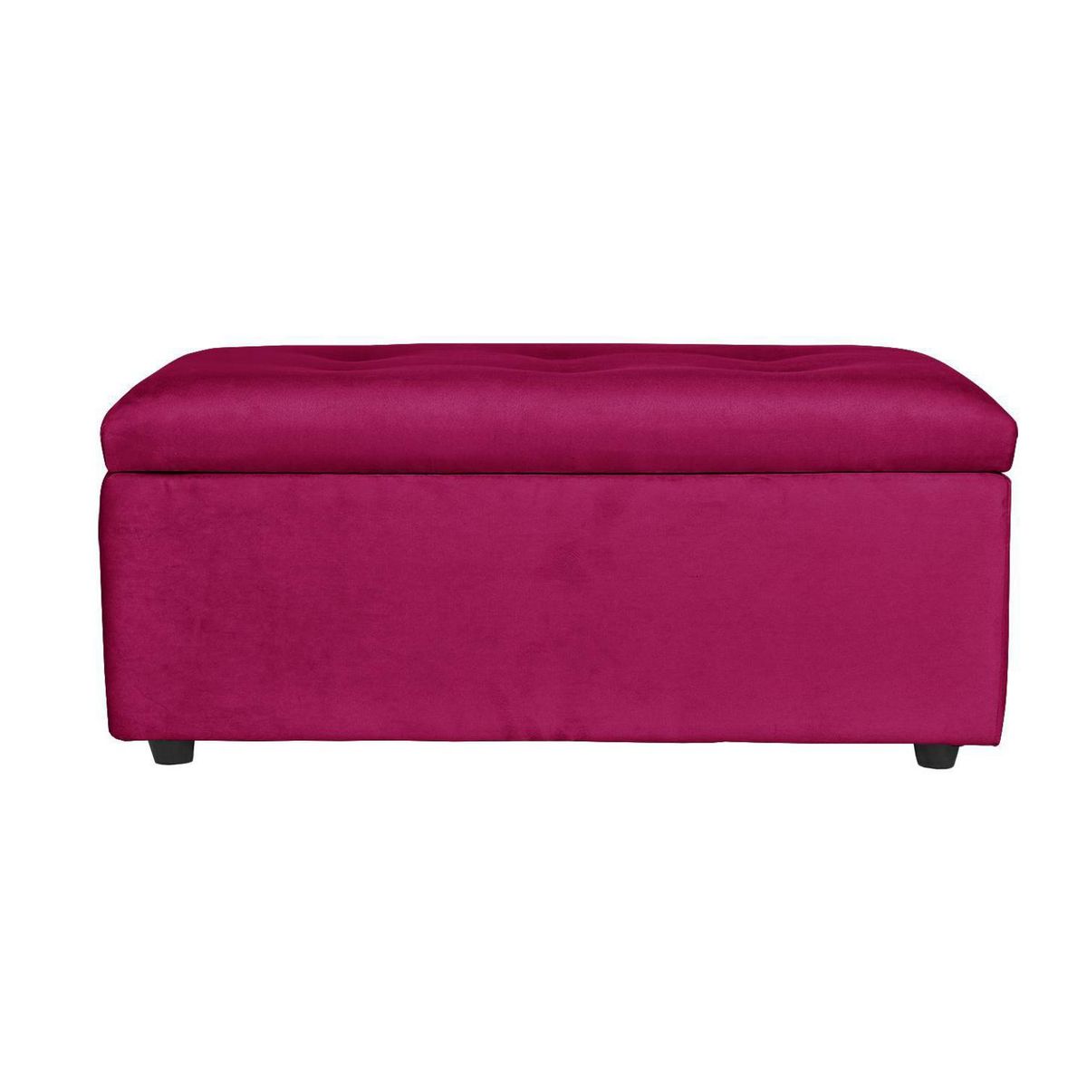 MASEL - Banqueta Baul Felpa Fucsia