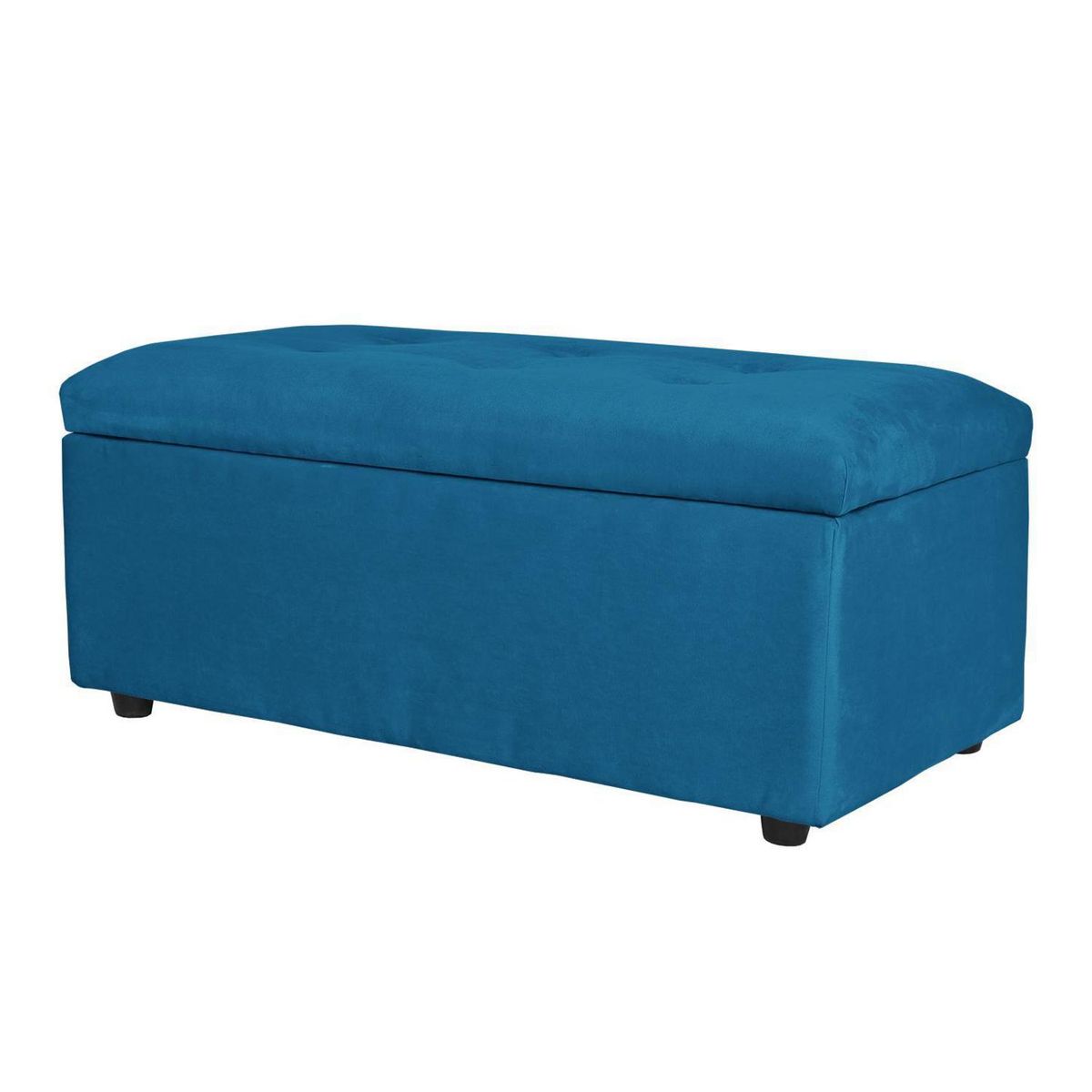 MASEL - Banqueta Baul Felpa Petroleo