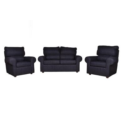 Juego de living  2.1.1.Beron Chenille Gris Oscuro