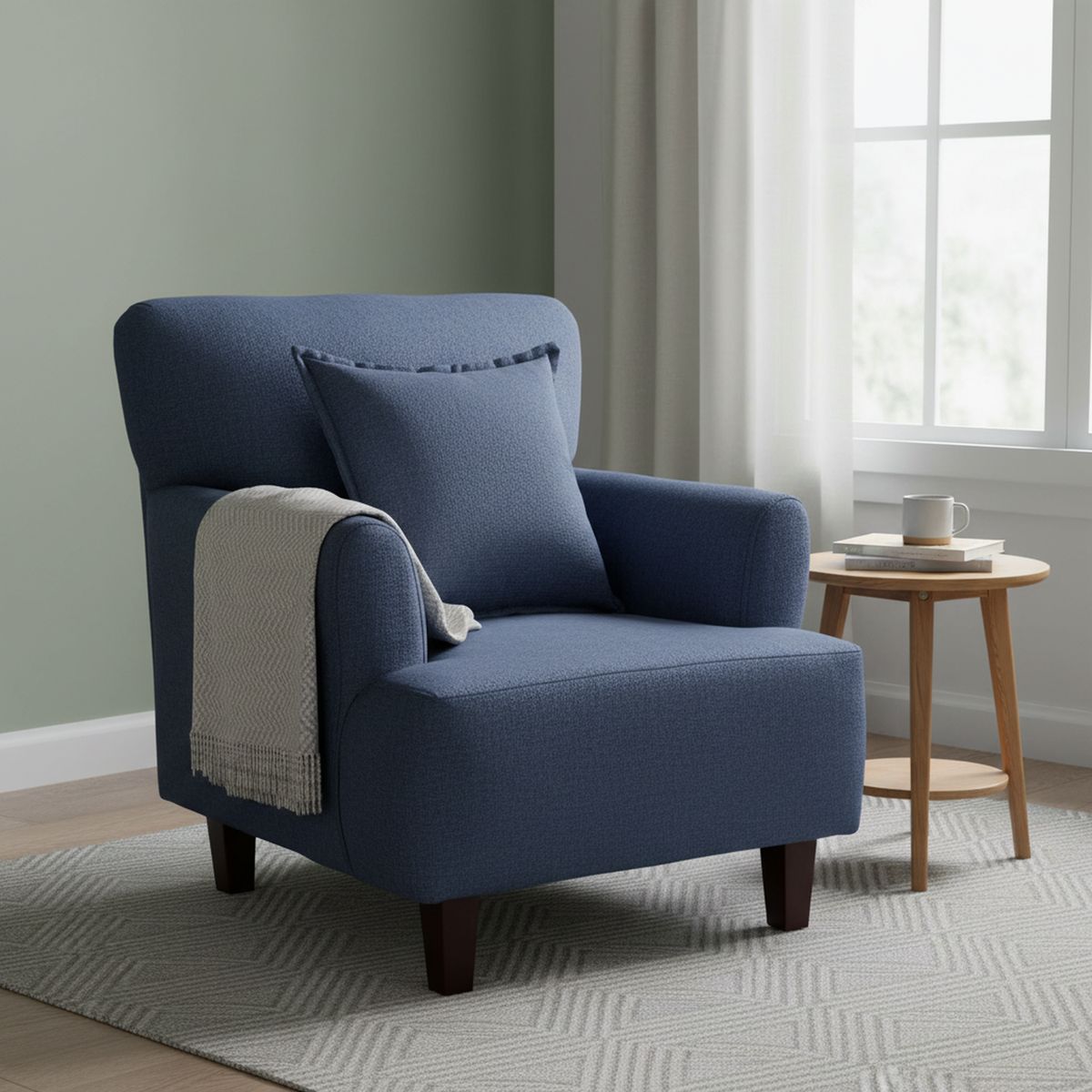 MASEL - Poltrona 1 cuerpo MUPOYO1C27 75x92x55 cm Petróleo