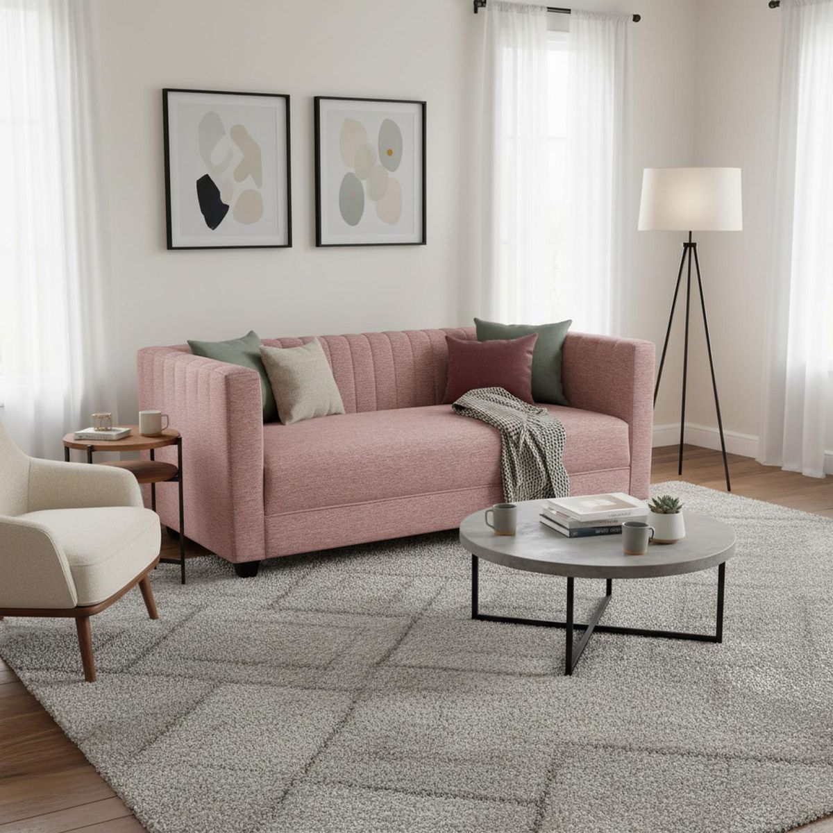 JUST HOME COLLECTION - Sofá 3 Cuerpos Indis Chenille