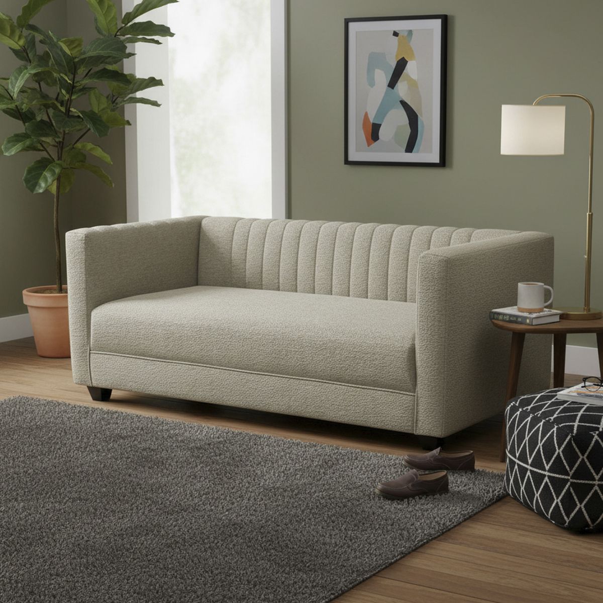 JUST HOME COLLECTION - Sofá 3 Cuerpos Indis Chenille