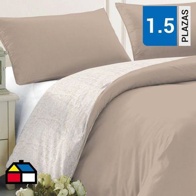 Plumn Sherpa Liso 1,5 plazas Taupe