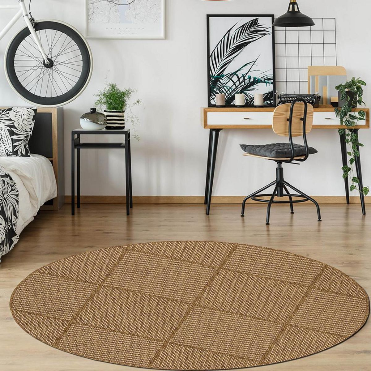 ILLUSIONS - Alfombra Venus 150x150 cm Polipropileno Caramelo