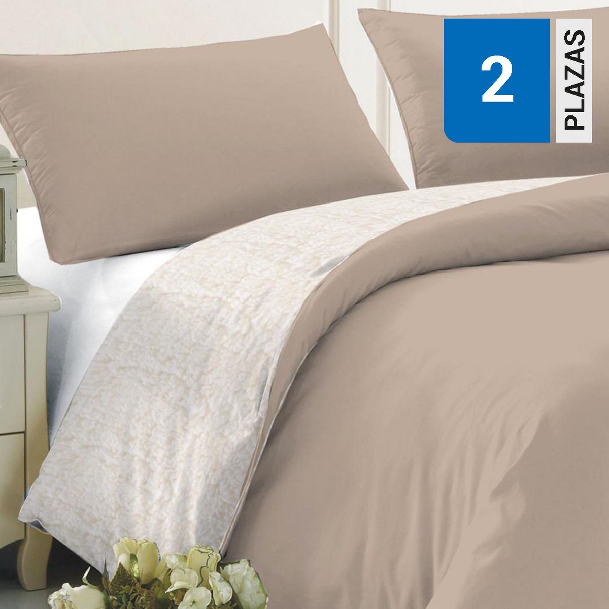 ILLUSIONS - Plumón Sherpa Liso Taupe