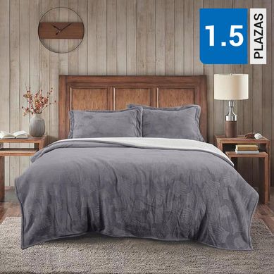 Cobertor Embossed Sage 1,5 plazas