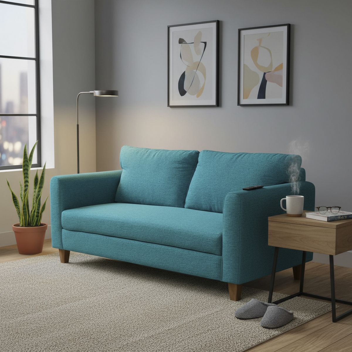 SOFAS HOME - Sofá 3 Cuerpos Beleg Chenille