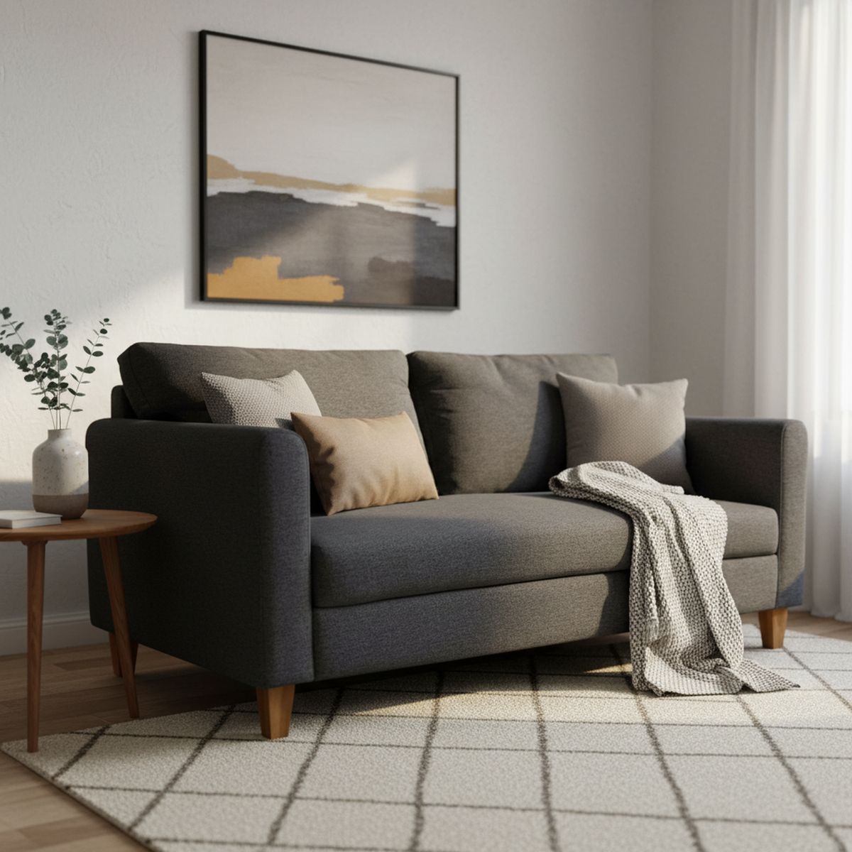 JUST HOME COLLECTION - Sofá 3 Cuerpos Beleg Chenille