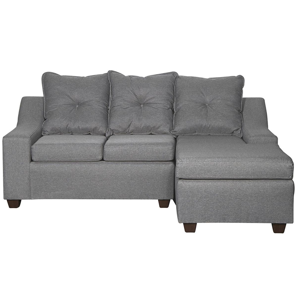 MASEL - Sofá Seccional 3 cuerpos MSVI3CDT51 155x90x195 cm Gris