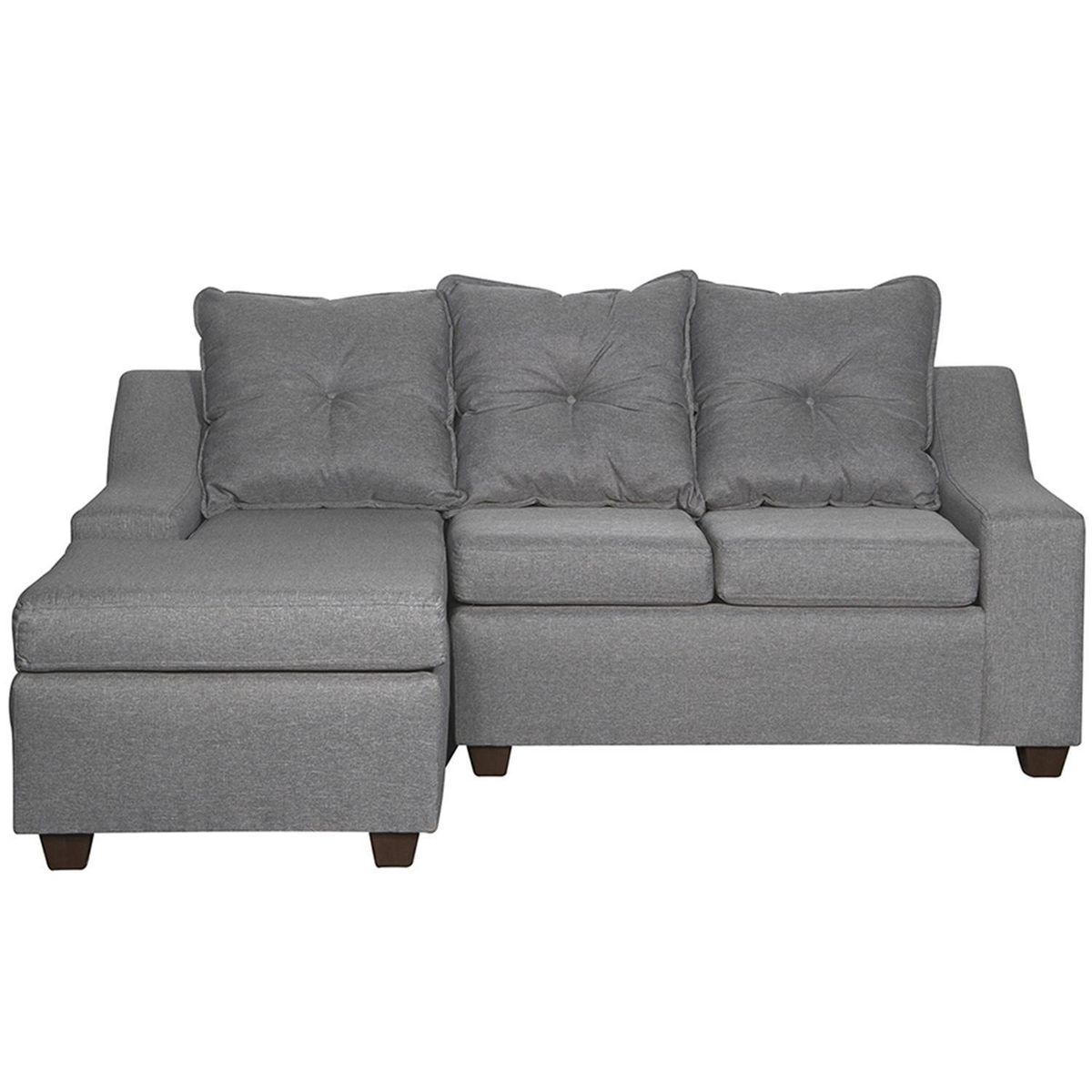 MASEL - Sofá Seccional 3 cuerpos MSVI3CIT51 155x90x195 cm Gris