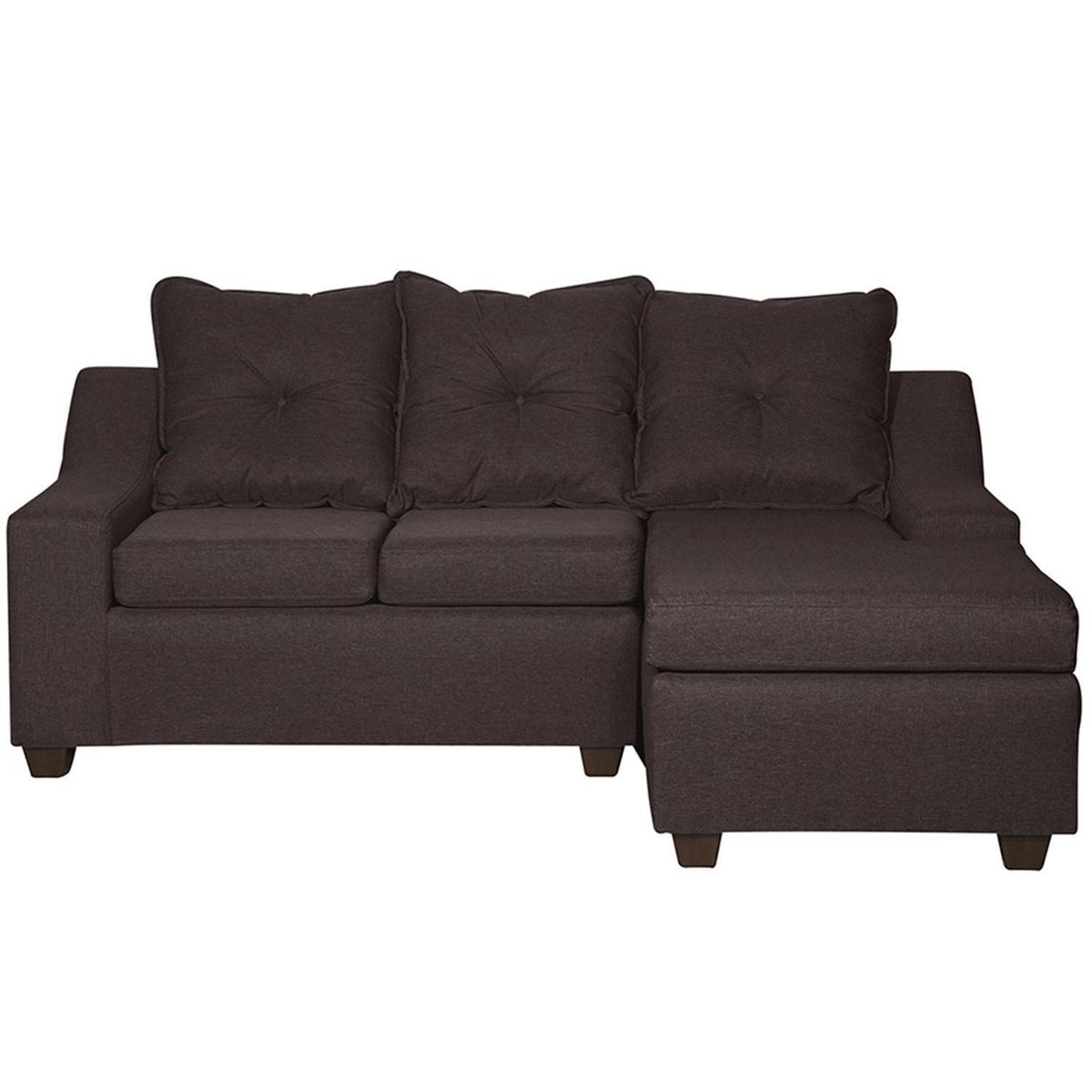 MASEL - Sofá Seccional 3 cuerpos MSVI3CDT70 155x90x195 cm Chocolate