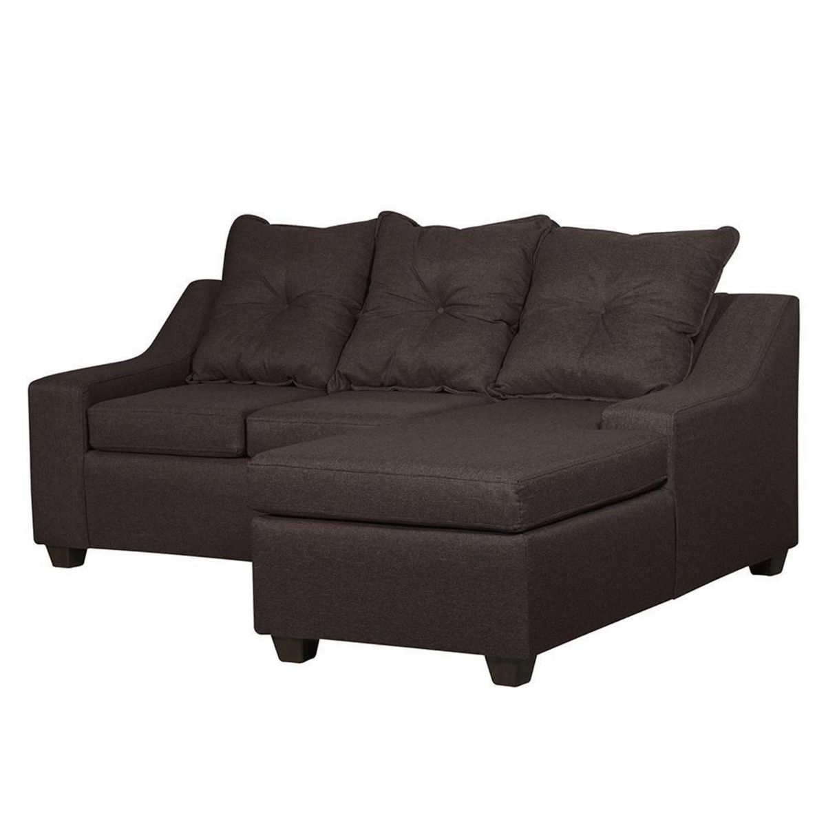 MASEL - Sofá Seccional 3 cuerpos MSVI3CDT70 155x90x195 cm Chocolate