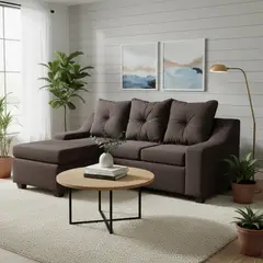 MASEL - Sofá Seccional 3 cuerpos MSVI3CIT70 155x90x195 cm Café