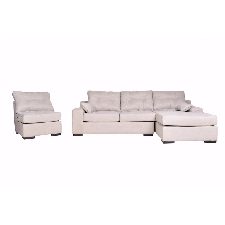 MASEL Sofá Seccional 4 cuerpos MUSEMDLU72 155x95x300 cm Beige
